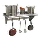 Wall Shelves with Built In Pot Racks