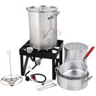 Backyard Pro 30 Qt. Deluxe Aluminum Turkey Fryer Kit / Steamer Kit - 55,000 BTU