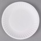6" White Uncoated Paper Plate - 1000/Case