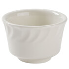 Tuxton Meridian Swirl Rim Ivory (American White) China Dinnerware