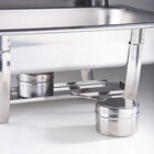 Stainless steel fuel-powered chafer with two fuel holders