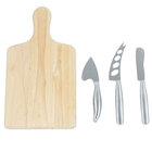 4 Piece Soft, Semi-Hard, and Hard Cheese Knife and Board Set