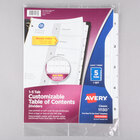 Avery 11130 Ready Index 5-Tab White Table of Contents Dividers