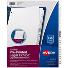 Avery&#174; 11370 Premium Collated 1-25 Tab Table of Contents Legal Exhibit Dividers