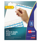 Avery 11436 Index Maker 5-Tab White Divider Set with Clear Label Strip - 5/Pack