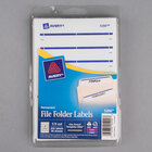 Avery&#174; 5200 11/16" x 3 7/16" White / Dark Blue Rectangular Write-On / Printable 1/3 Cut File Folder Labels - 252/Pack