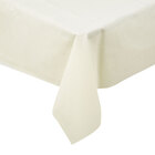 Hoffmaster 220835 50" x 108" Linen-Like Ecru / Ivory Table Cover - 20/Case