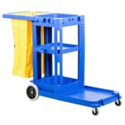 Lavex Janitorial Cleaning Cart / Janitor Cart With 3 Shelves And Vinyl Bag