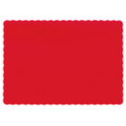 13-1//2 Length x 9-1//2 Width Hoffmaster 310556 Paper Placemat Case of 1000 Raspberry Scalloped Edge