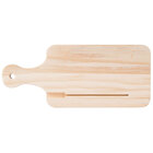 Choice 13" x 5 1/2" x 3/4" Small Wooden Bread Cutting Board with Knife Slot and Handle