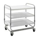 Two Shelf Plastic Bussing Carts and Transport Carts