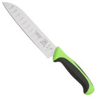 Mercer Culinary M22707GR Millennia Colors&#174; 7" Granton Edge Santoku Knife with Green Handle