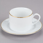 10 Strawberry Street Gold Line Porcelain Dinnerware