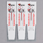 row of three disposable san jamar meat thermometers