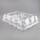 12 Compartment Clear Hinged High Dome Cupcake Container - 100/Case