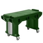 Cambro VBRTLHD5519 Green 5' Versa Work Table with Heavy Duty Casters - Low Height