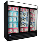 3 Section Glass Door Merchandising Freezers