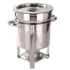 Stainless steel soup chafer with lid and handles