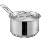 Vigor 2 Qt. Stainless Steel Sauce Pan with Aluminum-Clad Bottom and Cover