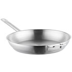 Vigor 12" Stainless Steel Fry Pan with Aluminum-Clad Bottom and Helper Handle