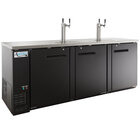 Avantco UDD-4-HC Black Kegerator / Beer Dispenser with (2) 2 Tap Towers - (4) 1/2 Keg Capacity