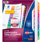 Avery&#174; 11165 Ready Index Extra Wide 10-Tab Multi-Color Table of Contents Dividers