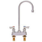 Deck Mount Faucets with Gooseneck Nozzles
