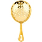 Barfly M37028GD 6 1/2" Gold-Plated Julep Strainer