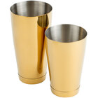 Barfly M37009GD 28 oz. &amp; 18 oz. Gold-Plated 2-Piece Boston Cocktail Shaker