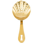 Barfly M37029GD 7" Gold-Plated Scalloped Julep Strainer
