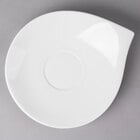 Villeroy &amp; Boch 10-3420-1250 Flow 8 1/4" x 7" White Premium Porcelain Saucer - 6/Case