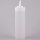 Choice 12 oz. Clear Wide Mouth Squeeze Bottle   - 6/Pack