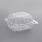 Dart C57PST1 ClearSeal 6" x 5 13/16" x 3" Hinged Lid Plastic Container - 500/Case