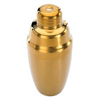 Barfly M37038GD 17 oz. Gold-Plated Heavy Weight 3-Piece Cobbler Cocktail Shaker