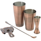 Barfly M37101ACP Basic 5-Piece Antique Copper-Plated Cocktail Kit