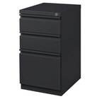 Hirsh Industries 19322 Charcoal Mobile Pedestal Letter File Cabinet with 2 Box Drawers and 1 File Drawer - 15" x 19 7/8" x 27 3/4"