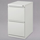 Hirsh Industries 19353 White Mobile Pedestal Letter File Cabinet With 2 Box Drawers And 1 File Drawer 15 X 19 7 8 X 27 3 4