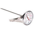 stainless steel frothing thermometer with a clip