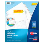 Avery 14433 Big Tab 8-Tab White Paper Easy Peel Label Divider Set - 4/Pack