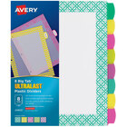 Avery&#174; 24903 Ultralast Big Tab 8-Tab Multi-Color / Design Divider Set