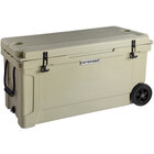 CaterGator CG100TANW Tan 100 Qt. Mobile Rotomolded Extreme Outdoor Cooler / Ice Chest