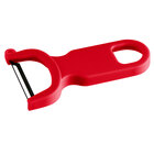Mercer Culinary M33071RDB 4" Red "Y" Vegetable Peeler with Straight High Carbon Steel Blade