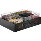 Rosseto SM314 Mosaic Matte Black Steel Holder with 3 Glass Jars