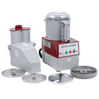 Robot Coupe R2 DICE Combination Food Processor with 3 Qt. Gray Bowl, Continuous Feed &amp; 4 Discs - 2 hp