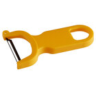 Mercer Culinary M33071YLB 4" Yellow "Y" Vegetable Peeler with Straight High Carbon Steel Blade