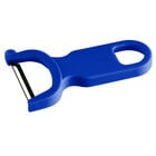Mercer Culinary M33071BLB 4" Blue "Y" Vegetable Peeler with Straight High Carbon Steel Blade