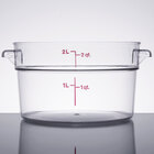 Cambro RFSCW22135 Camwear 22 Qt. Clear Round Food Storage Container
