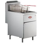 Avantco FF518 Liquid Propane 70-100 lb. Stainless Steel Tube Floor Fryer - 150,000 BTU