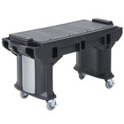Cambro VBRT6110 Black 6' Versa Work Table with Standard Casters
