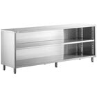 Regency 18" x 96" 18 Gauge Type 304 Stainless Steel Dish Cabinet with Adjustable Midshelf